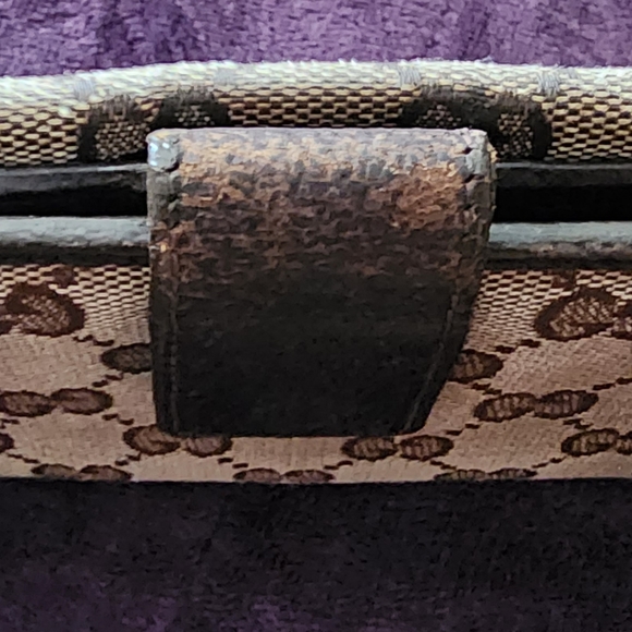 Gucci GG Monogram Womens Brown Canvas Long Bi-fold Wallet - Picture 4 of 16
